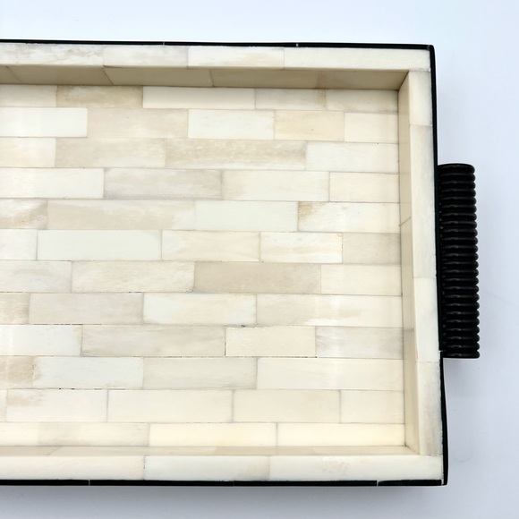 Ivory White Tiled Bathroom Vanity Tray - Picture 3 of 6